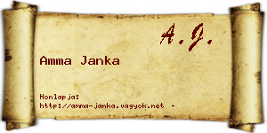 Amma Janka névjegykártya